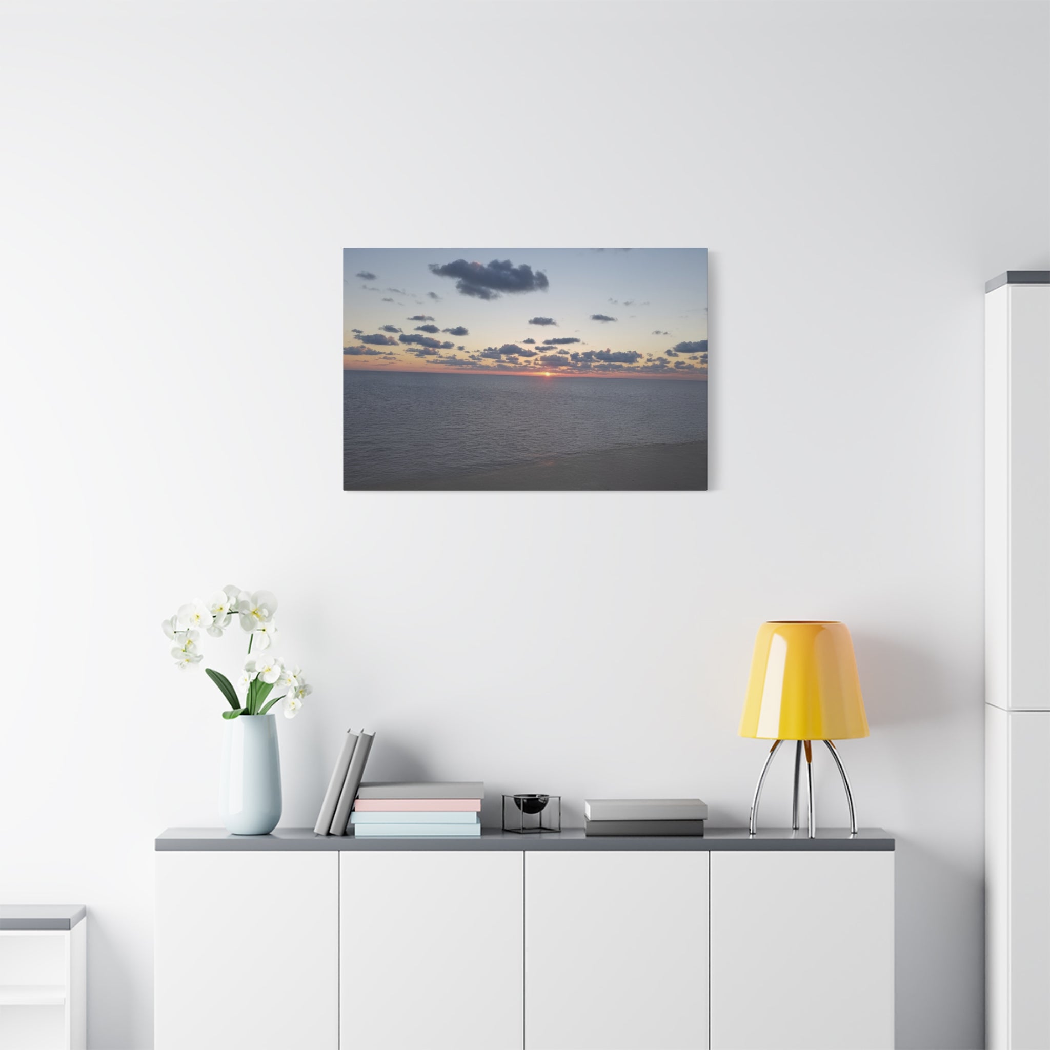Ocean Sunset Canvas stretched Matte Wall Art