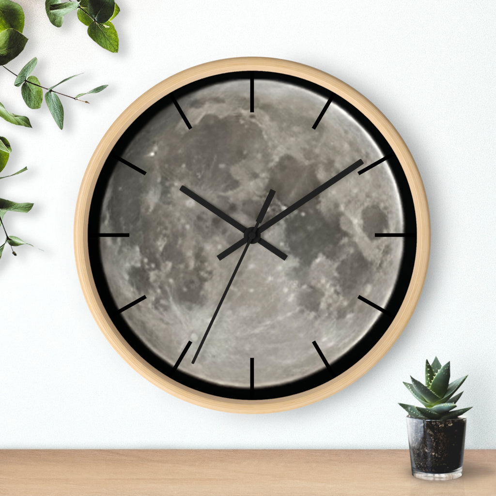 Full Moon Wall Clock, Lunar Moonface Clock