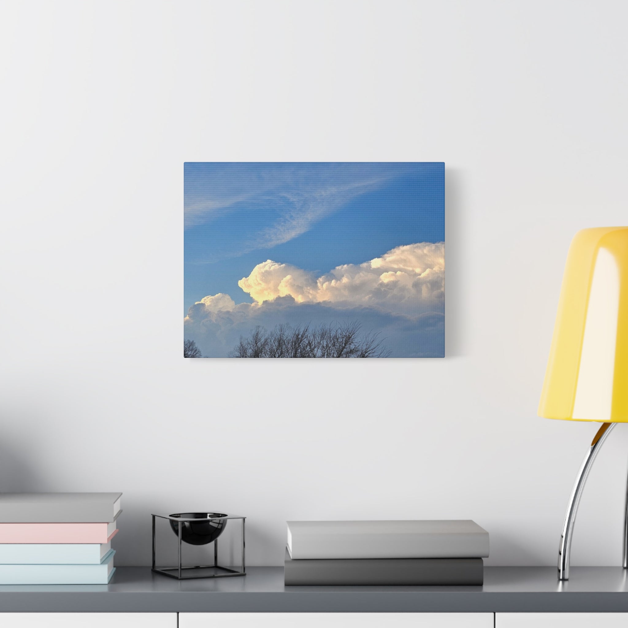 Sunlit Cumulus Clouds Matte Canvas