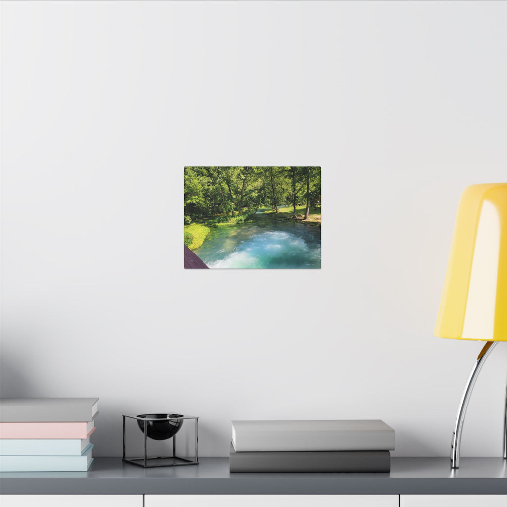 Spring River Landscape Matte Canvas
