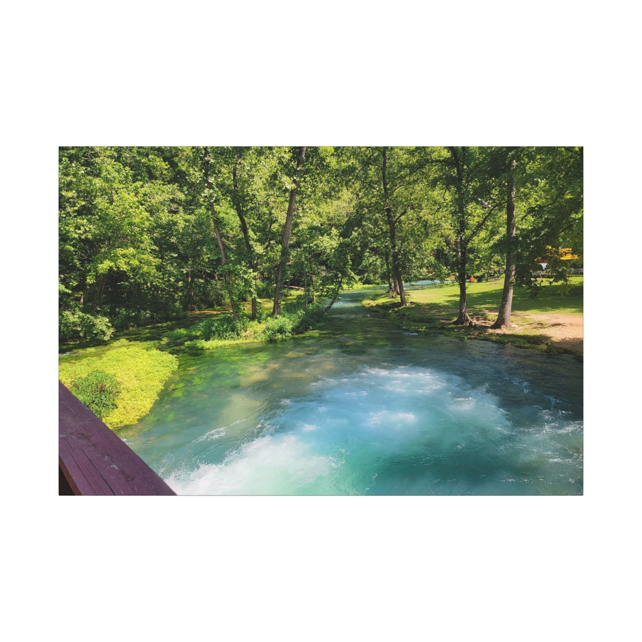 Spring River Landscape Matte Canvas