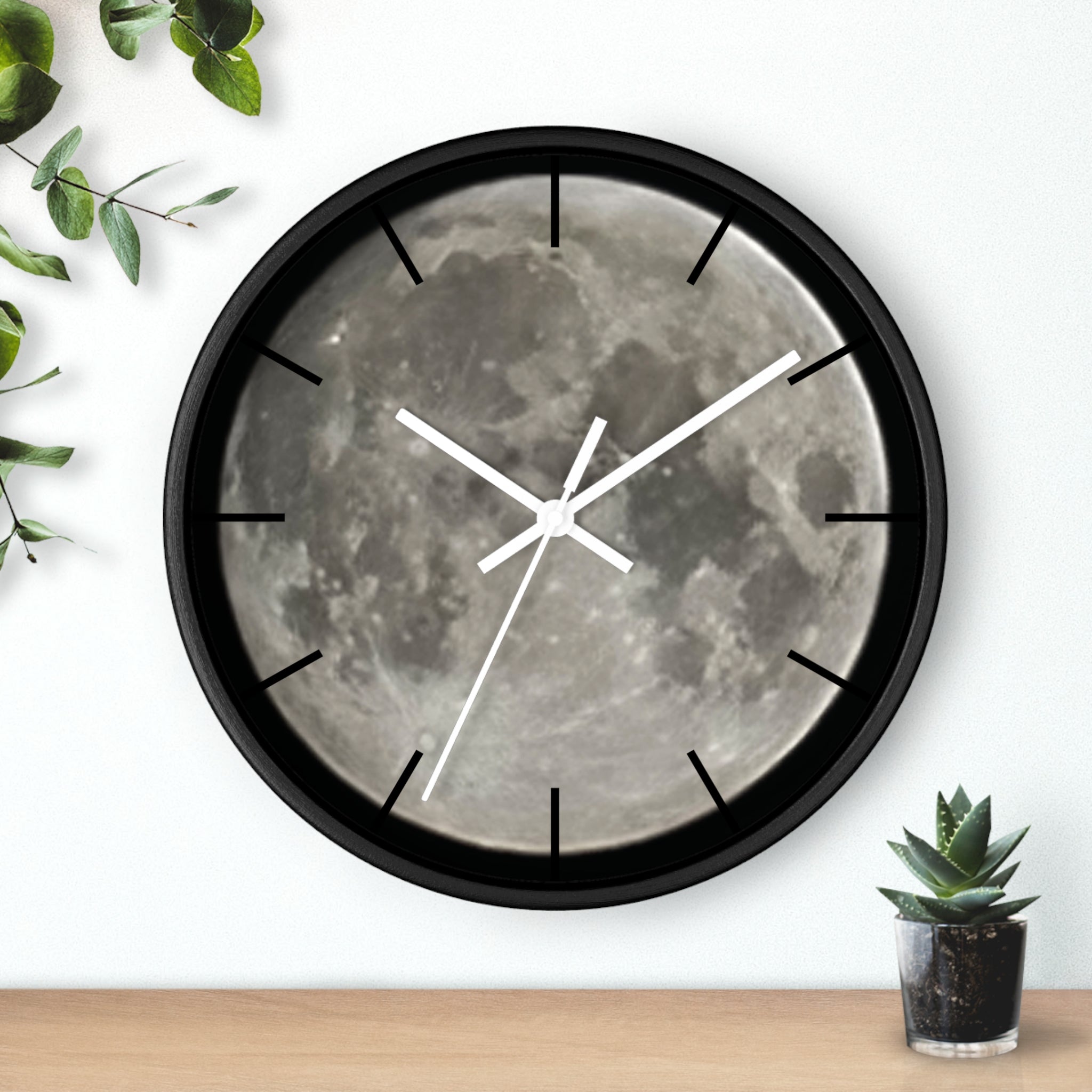 Full Moon Wall Clock, Lunar Moonface Clock