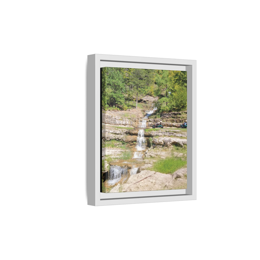 Waterfall Landscape Ozark Missouri Matte Canvas Framed Print