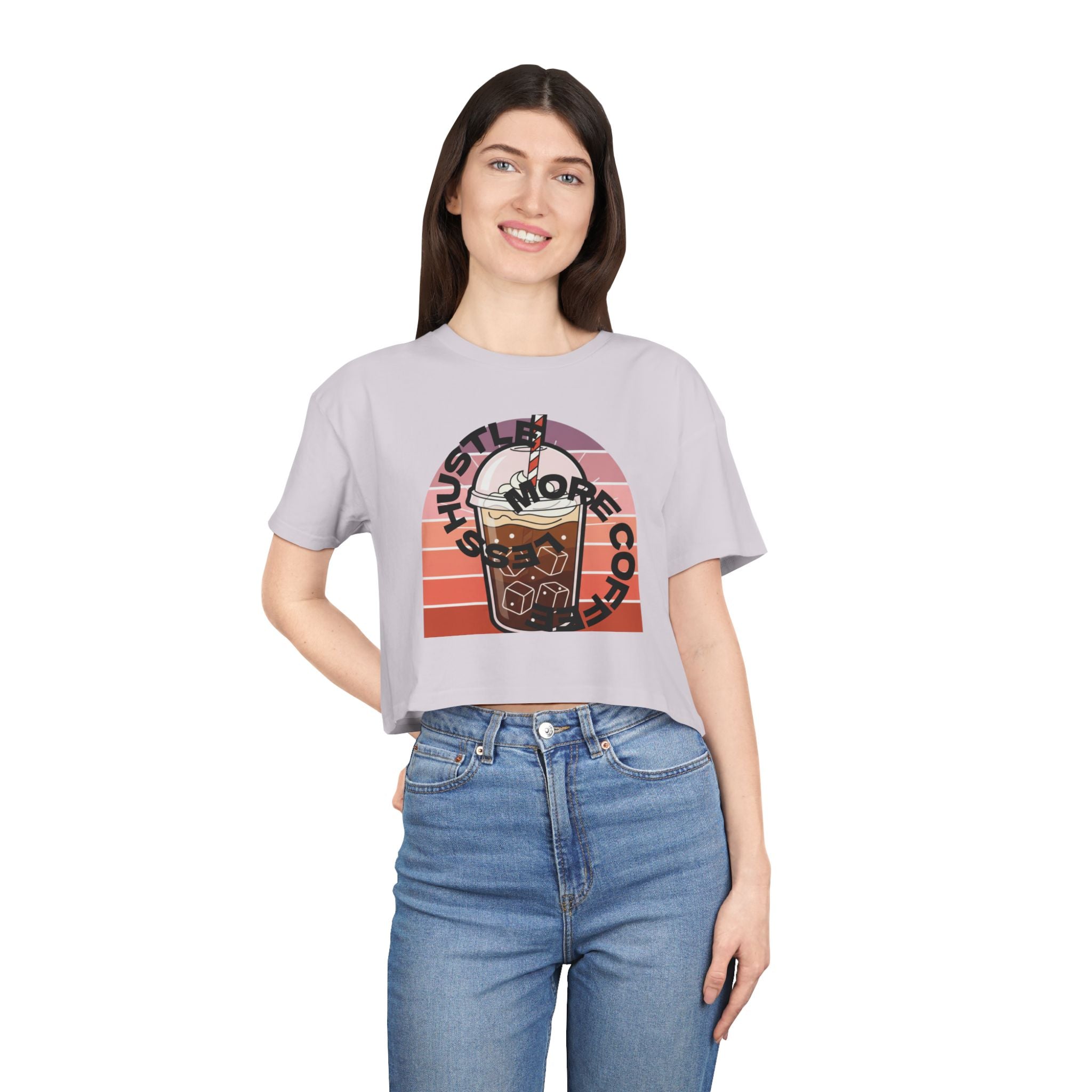 Women's Crop Tee love coffee