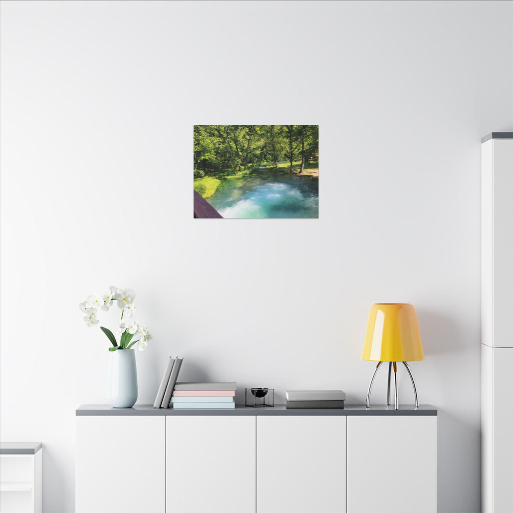 Spring River Landscape Matte Canvas