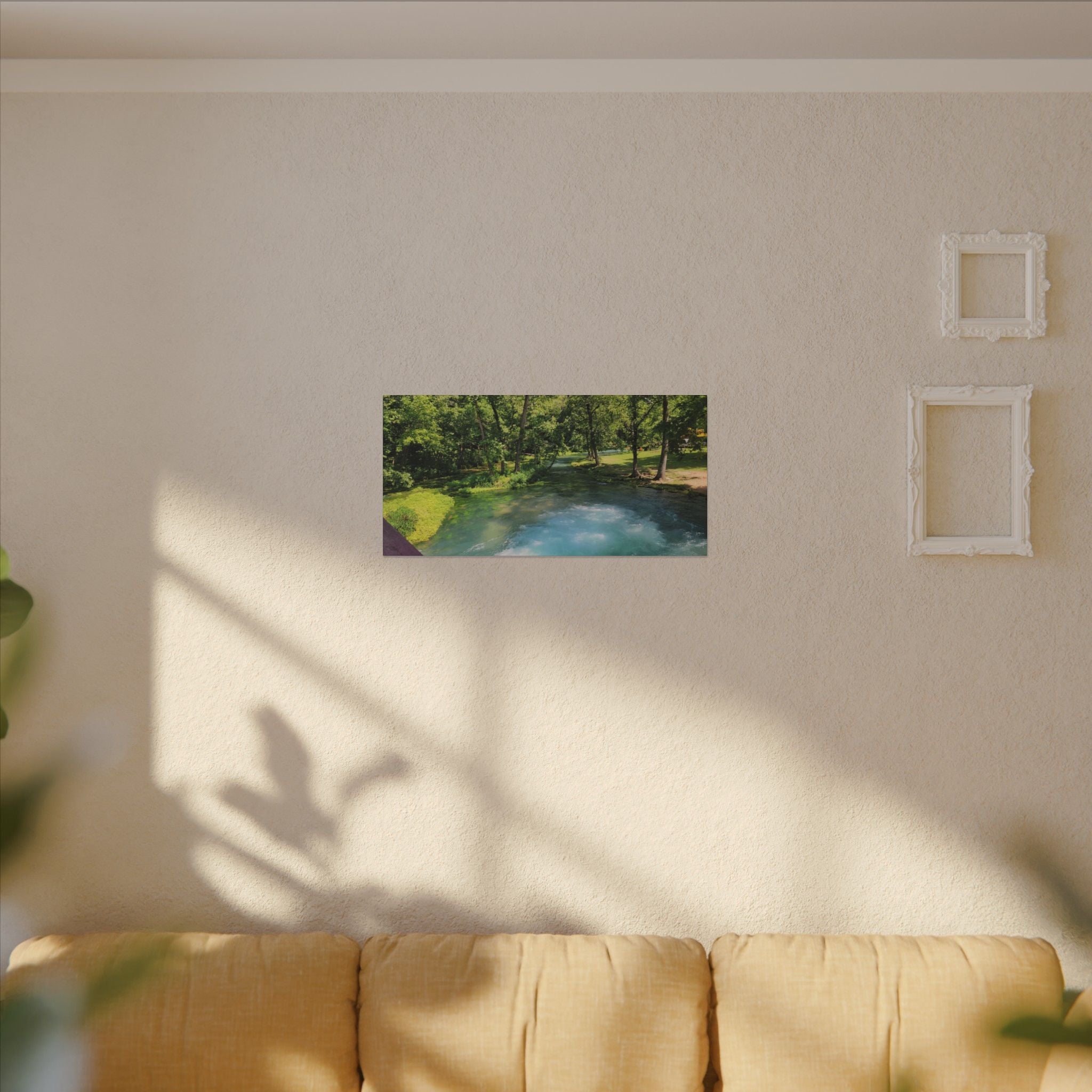 Spring River Landscape Matte Canvas