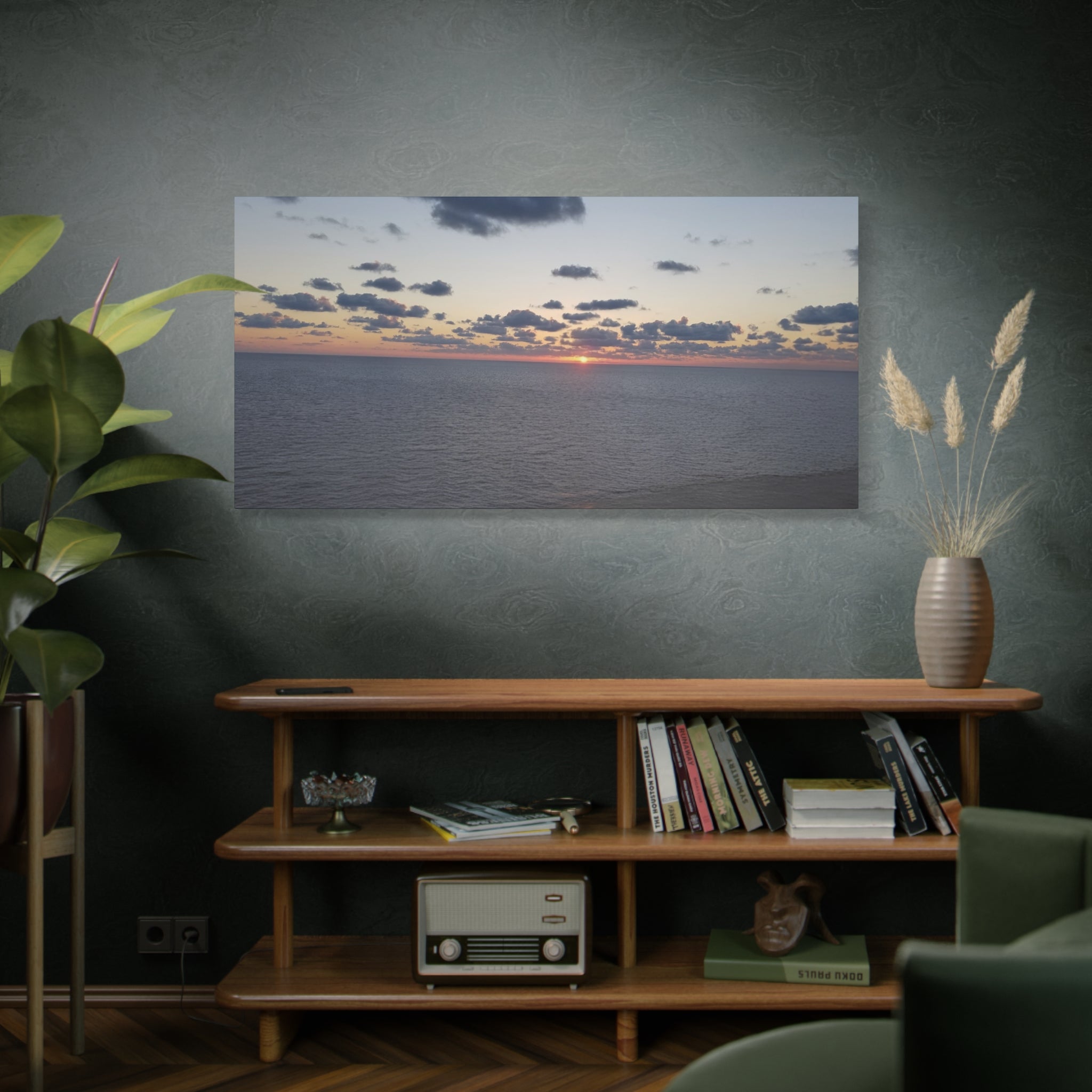 Ocean Sunset Canvas stretched Matte Wall Art