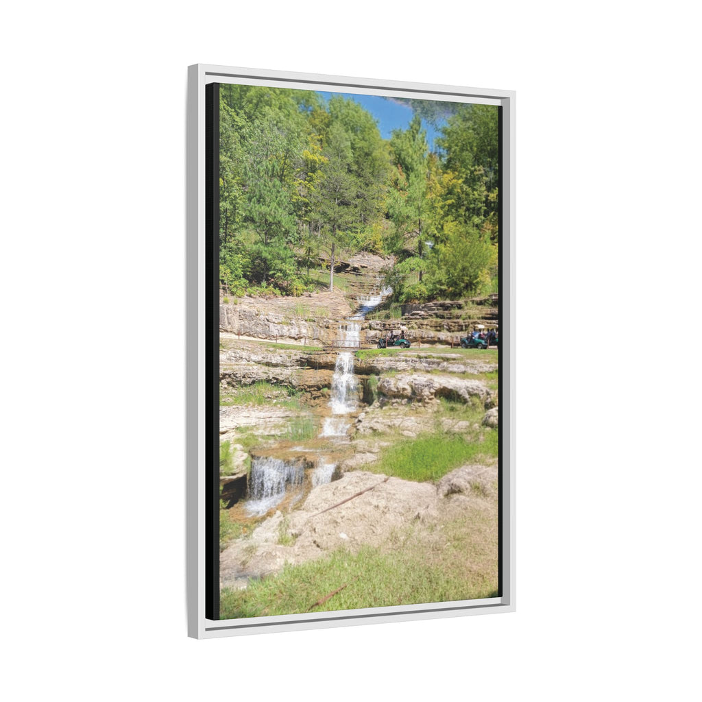 Waterfall Landscape Ozark Missouri Matte Canvas Framed Print
