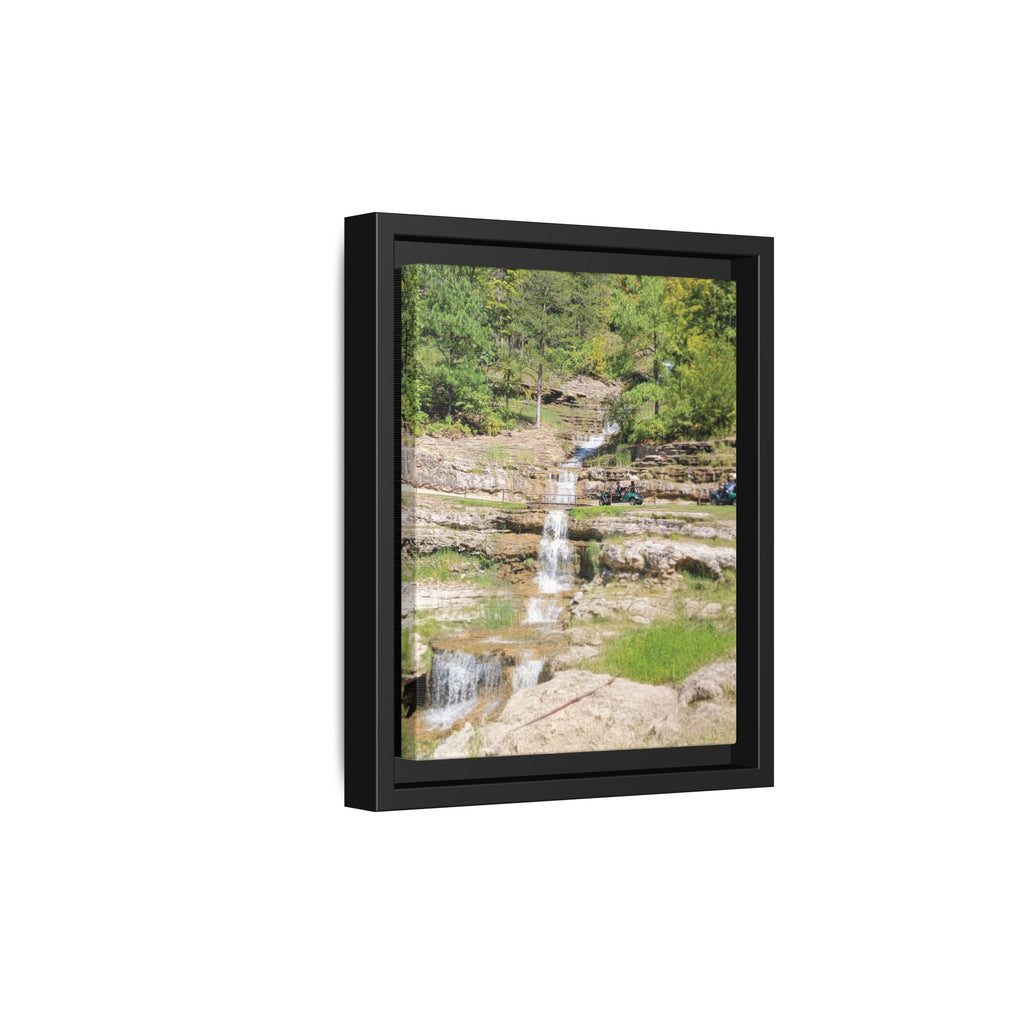 Waterfall Landscape Ozark Missouri Matte Canvas Framed Print