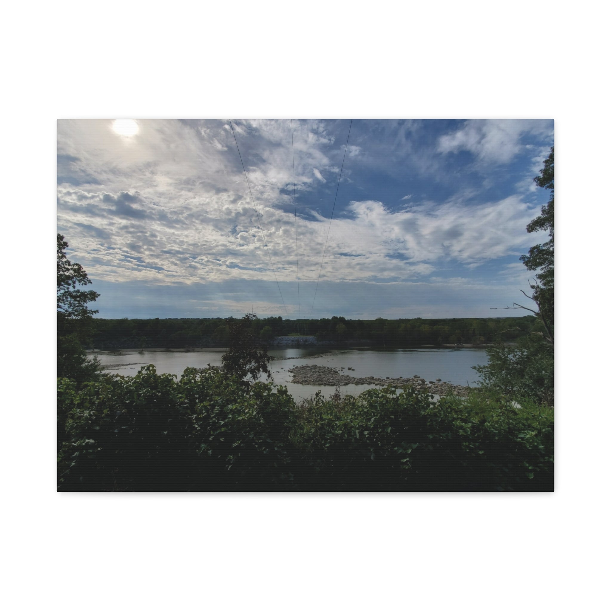River Landscape, Disney, OK., Neosho River Matte Canvas