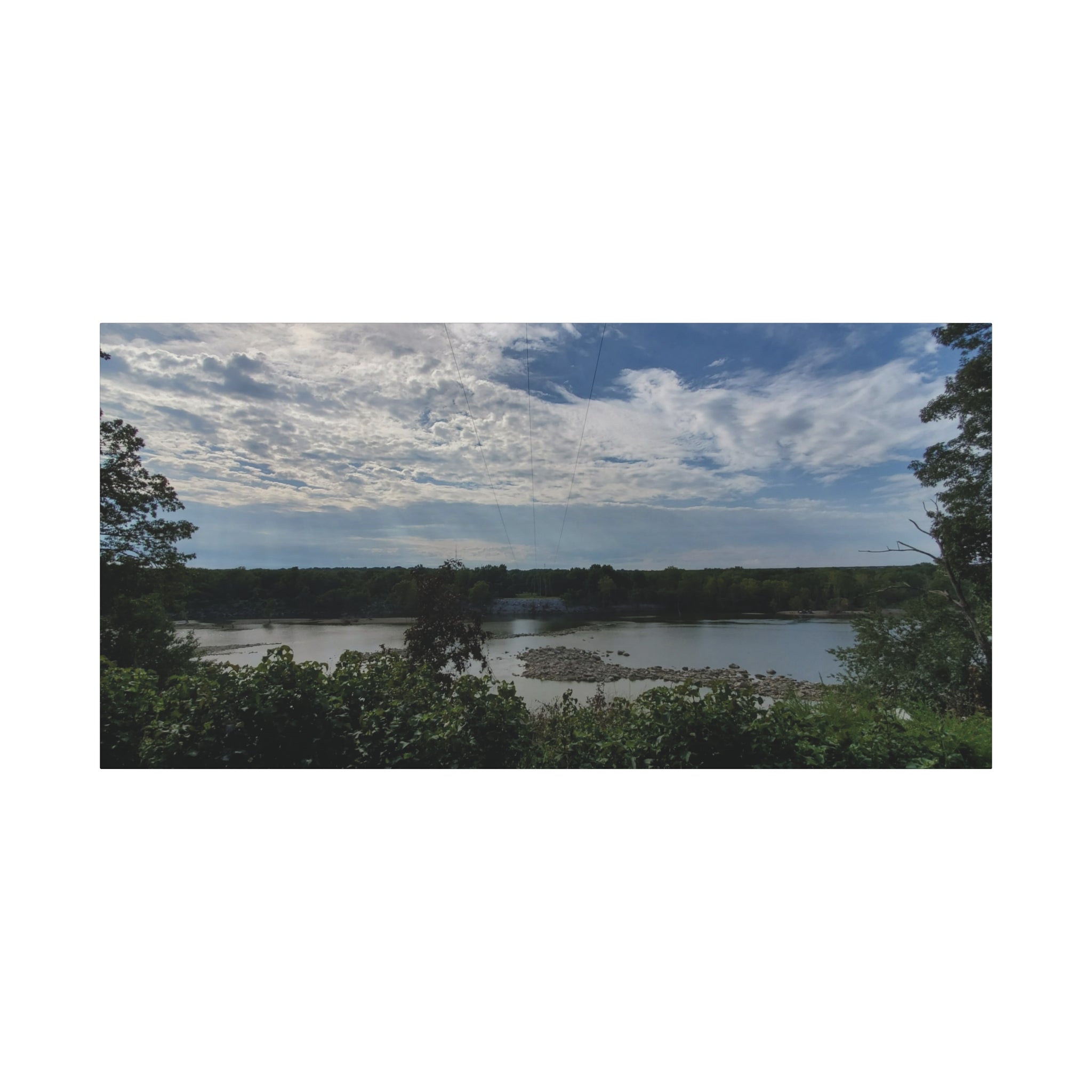 River Landscape, Disney, OK., Neosho River Matte Canvas