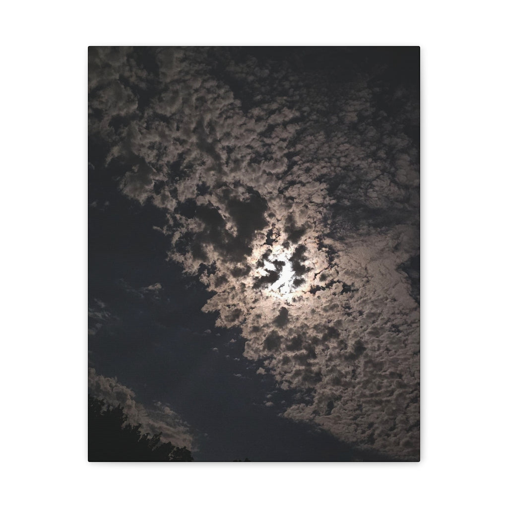 Moonlit Cloudscape Canvas