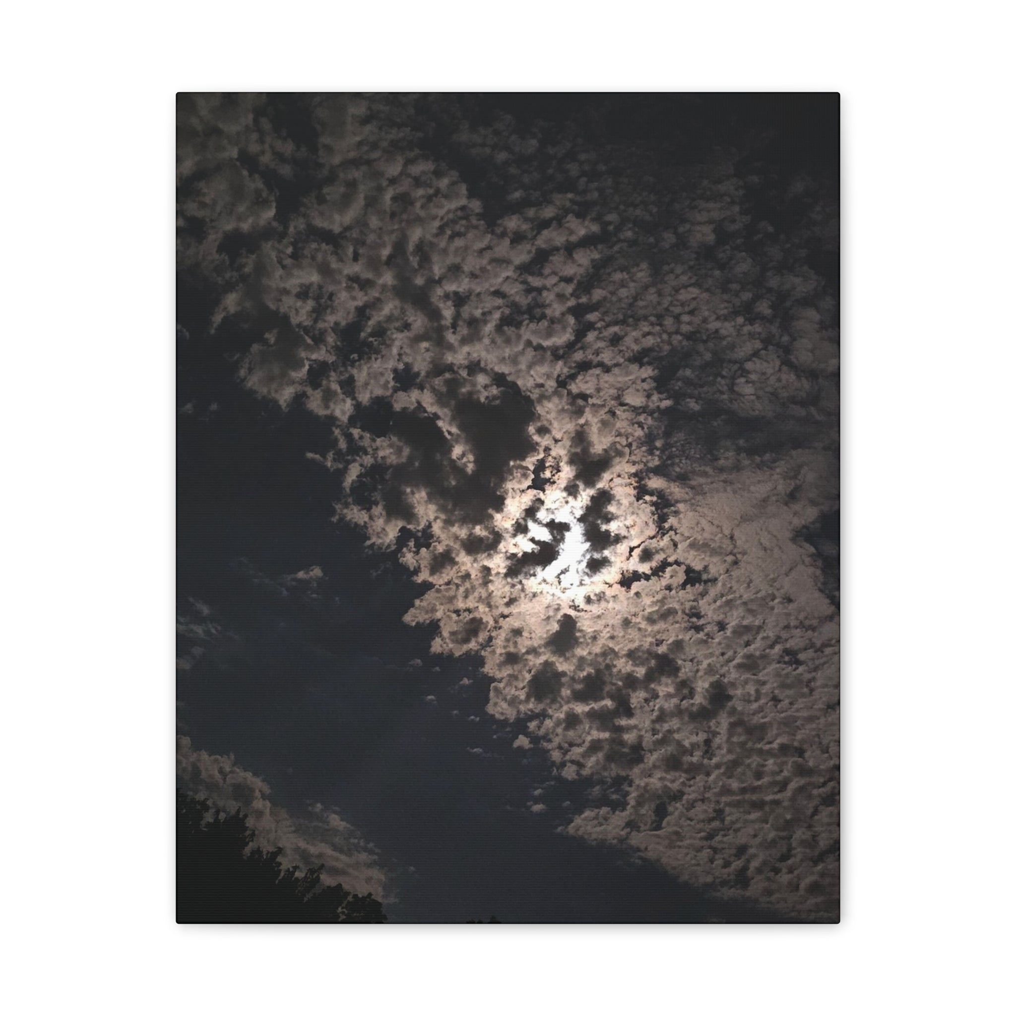 Moonlit Cloudscape Canvas