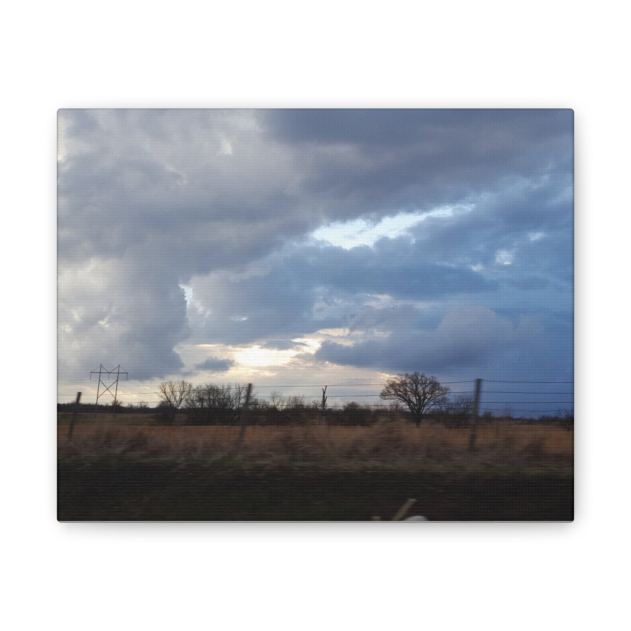Stormy Sky Landscape Canvas / Farm / Midwest