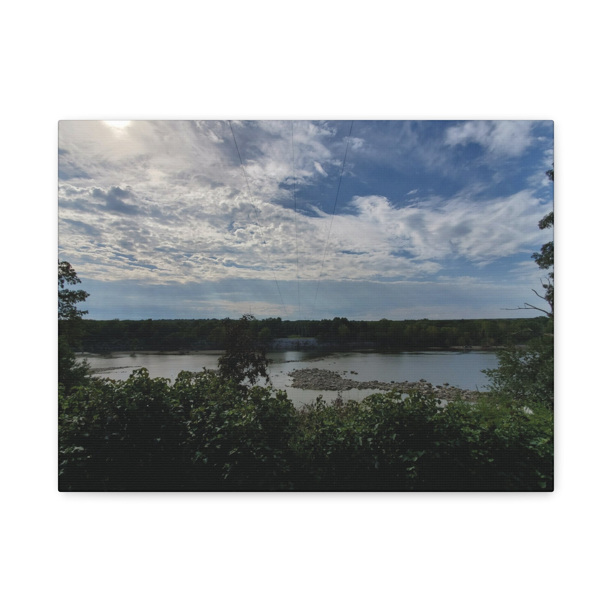 River Landscape, Disney, OK., Neosho River Matte Canvas