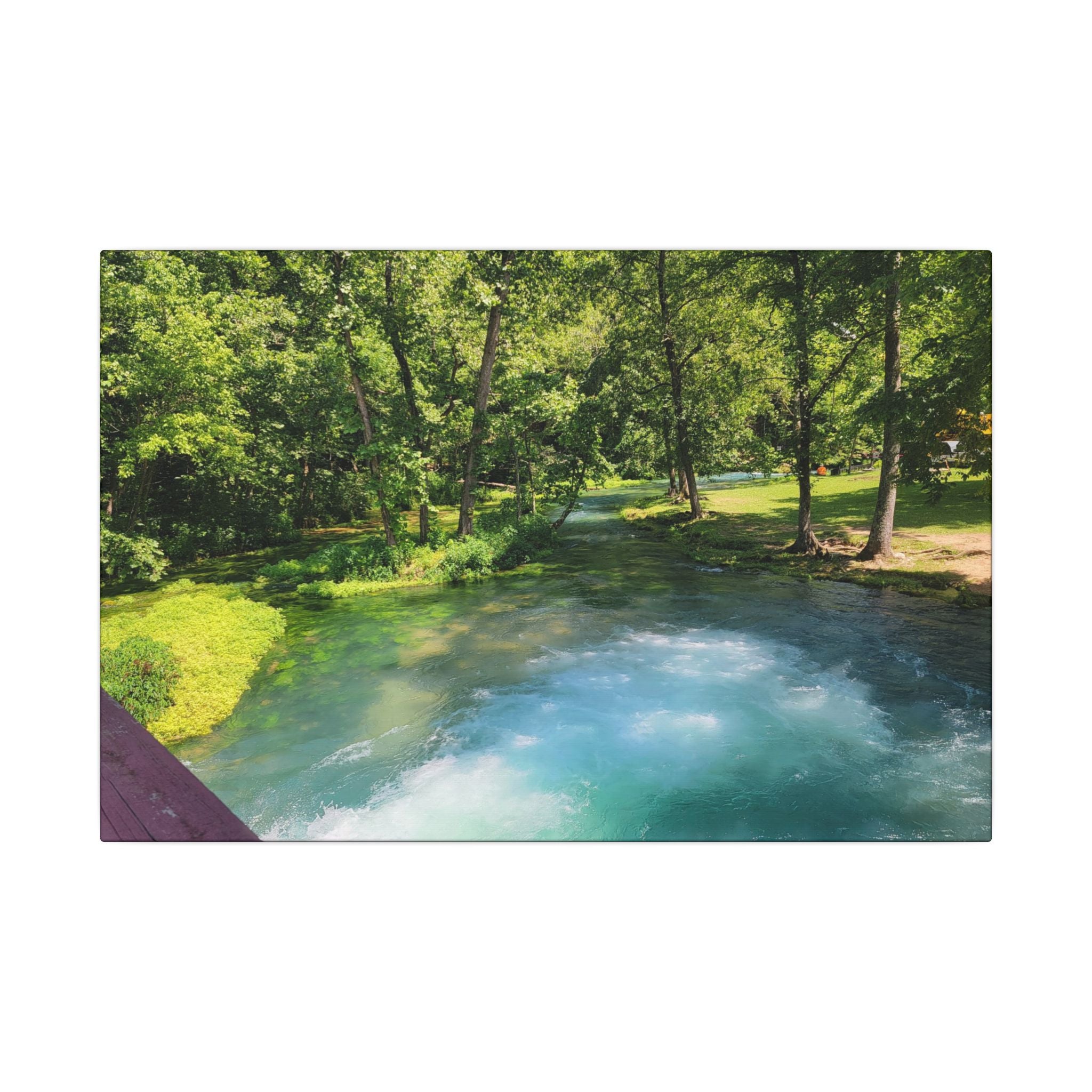 Spring River Landscape Matte Canvas