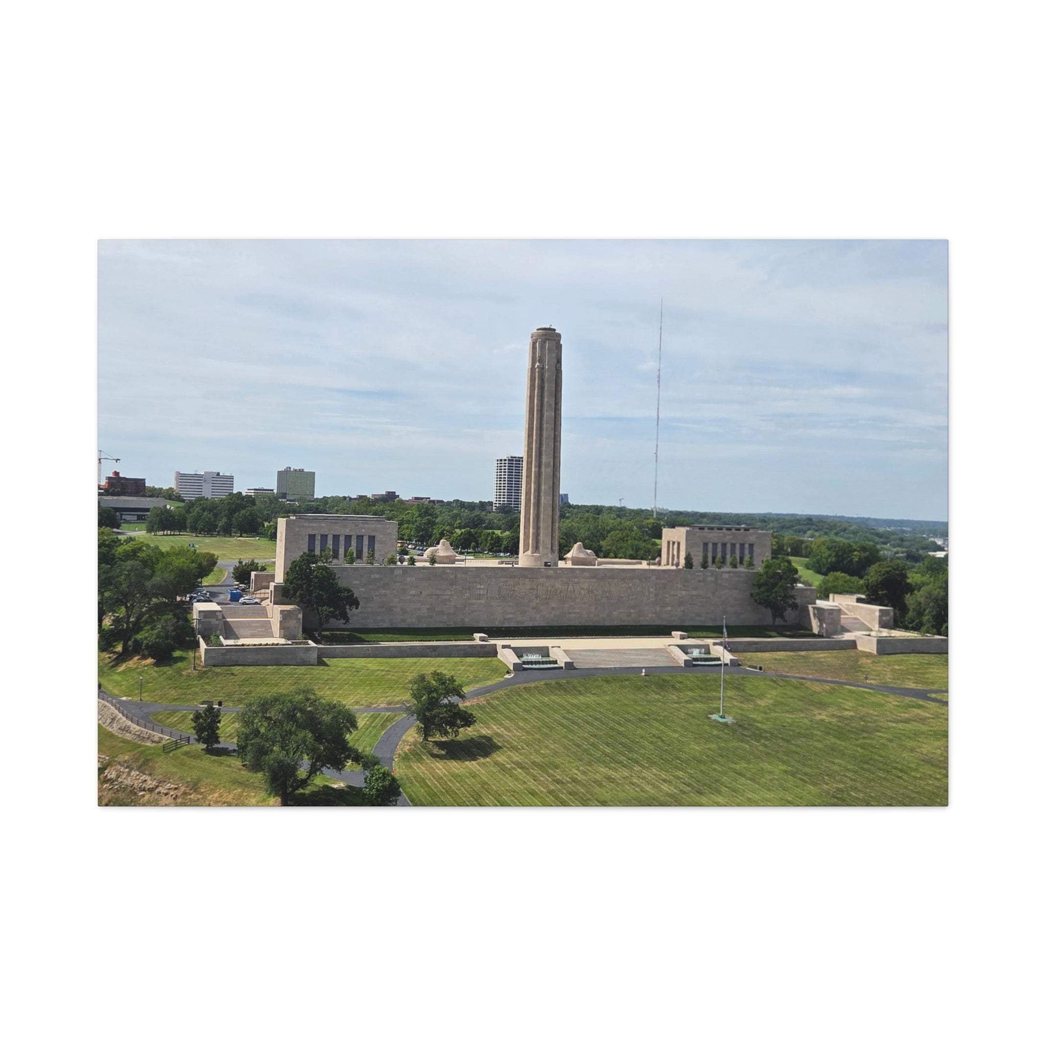 Liberty Memorial Aerial View Kansas City Canvas