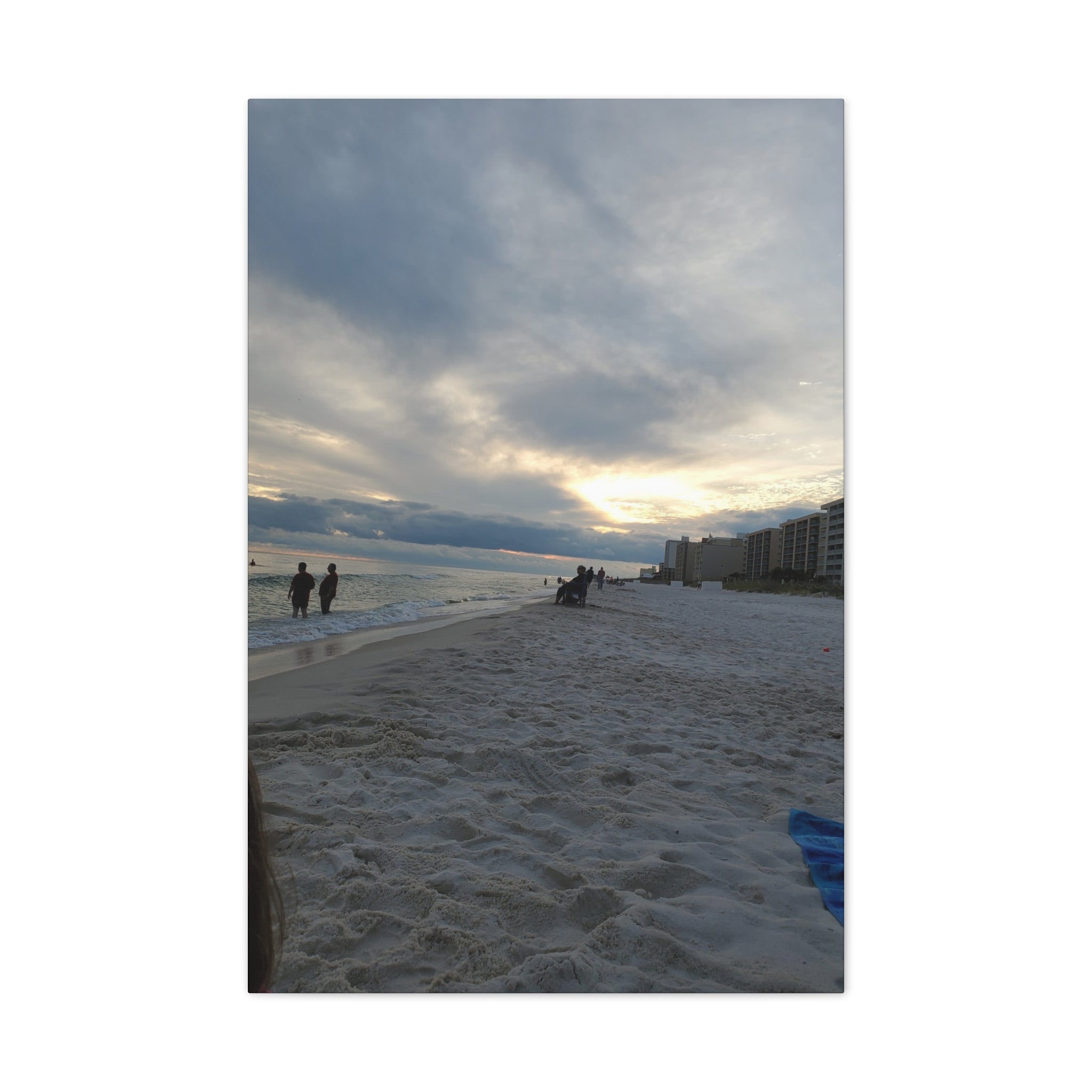 Sunset Beach Scene Canvas
