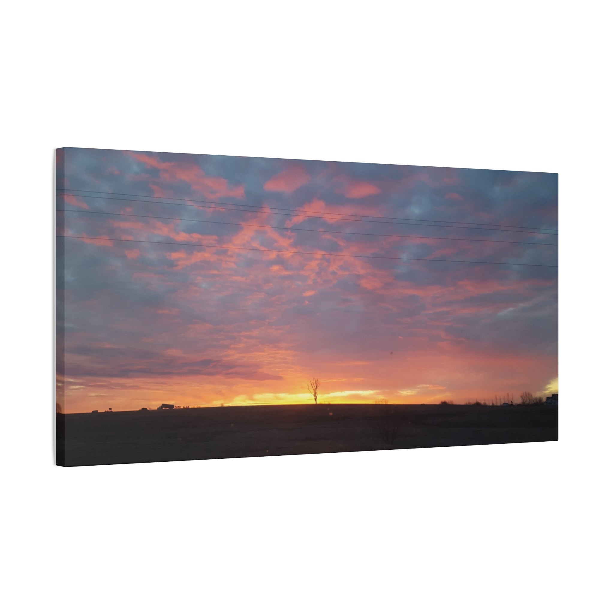 Pink and Orange Sunset Canvas